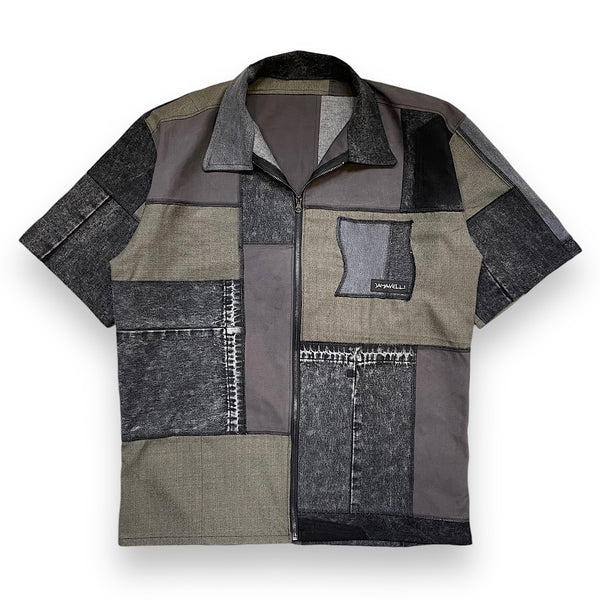 Patchwork Denim Work Shirt by Jayavelli